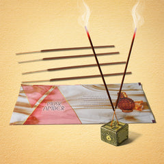 Close-up of Incense Stick Glow After Lighting