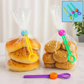 Reusable silicone bag sealing clips with lock