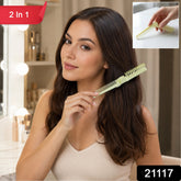 Foldable 2-in-1 hair comb & brush, closed compact view