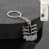 Mahakal Symbol Metal Keychain front view