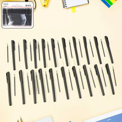 Refillable Black Marker Pen Set with 20 Pens and Extra Ink