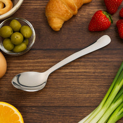 Stainless steel dining spoon with mirror finish