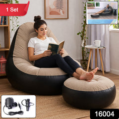 Inflatable air sofa chair side view