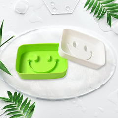 Soap dish box highlighting draining feature
