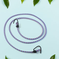 Close-up of elastic rope with plastic clasp hook