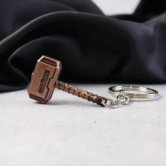 Miniature hammer keychain keyring
