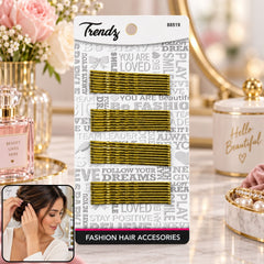 Wavy bobby pins hair styling