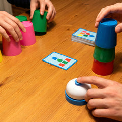 Colorful Cups Game Set for stacking challenge
