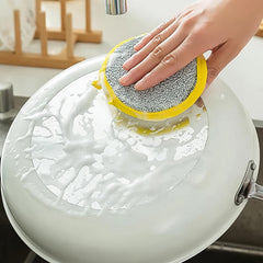 Cleaning sponge showing nylon fiber side