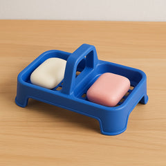 Compact Double Soap Holder Tray for Bathroom