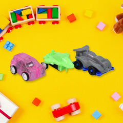 Mini pull back aeroplane toys in bright colors