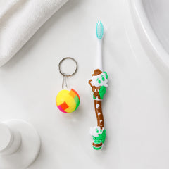 Kids Toothbrush and Ball Keychain Toy Set