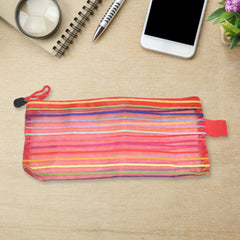 Flexible nylon mesh zip bag in assorted colors