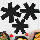 Set of 3 felt pots and pans protectors in black