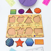 Wooden Geometry Explorer triangle puzzle board