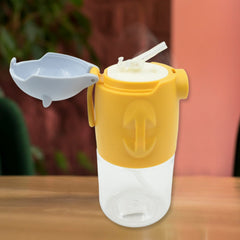 Close-up of water bottle lid used as phone holder