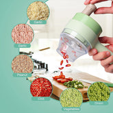 4 in 1 electric handheld vegetable cutter and fruit slicer