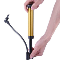 Compact metal hand air pump side view