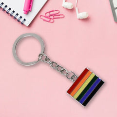 ColorWave rainbow keyring attached to keys