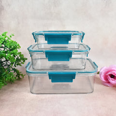 Plastic containers stacked for easy storage