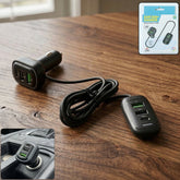 rgb breathing light multi port car usb charger 1.5 meter cable