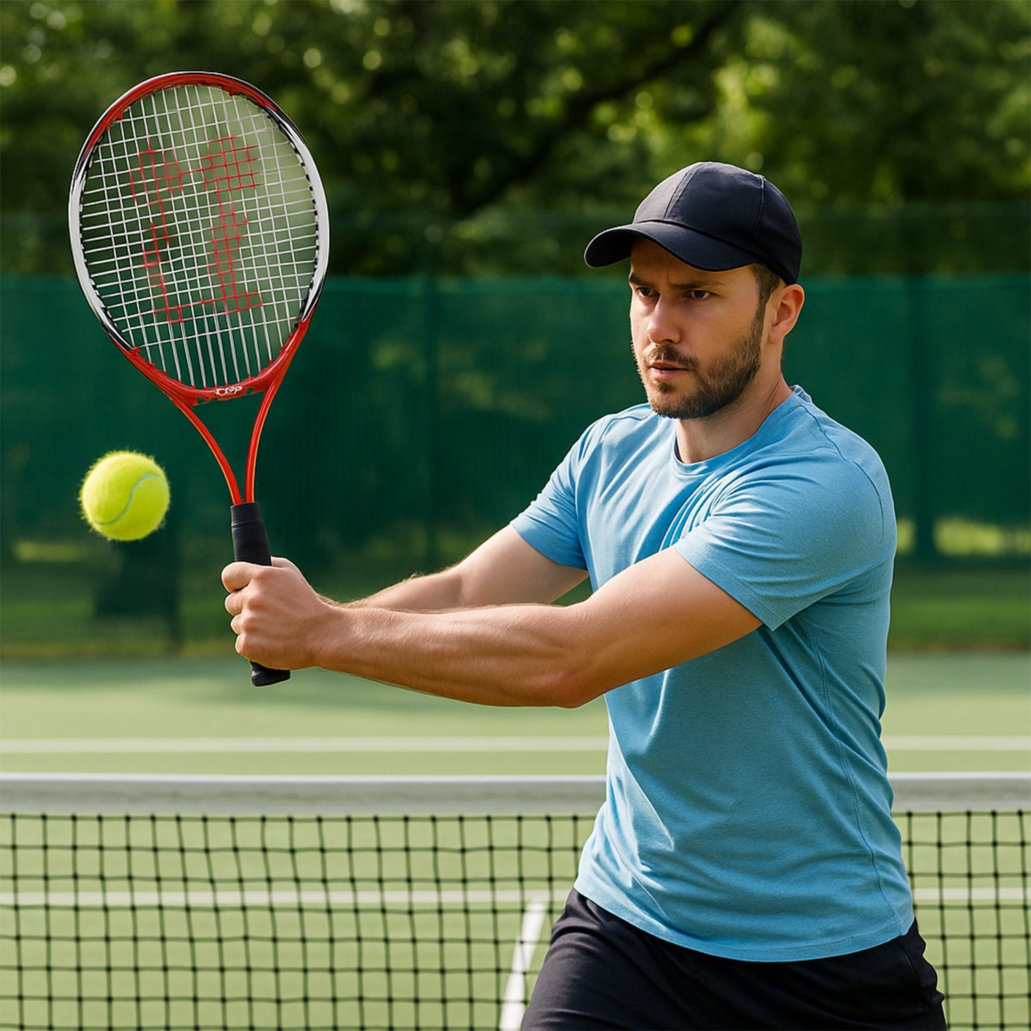 High-Performance Tennis Racket with Aluminum Frame