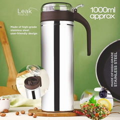 Apex Smart Pour Inox oil pourer with handle