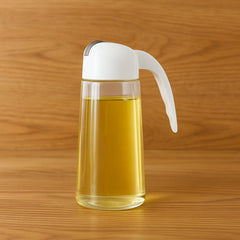 Kitchen Glass Oil Bottle Dispenser Automatic Opening Closing Home Bottles For Oil And Vinegar Honey Olive Oil Container (630ml)