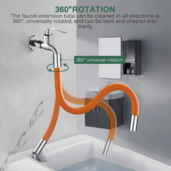 Faucet extender bending at different angles
