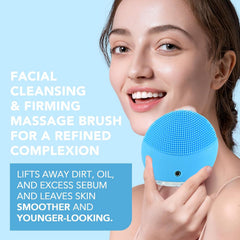 Leaf shaped brush for facial cleansing