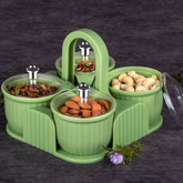 4-piece airtight plastic storage containers set