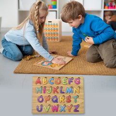 Tooky Toy Wooden Alphabet and Shapes Puzzle
