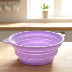 Multipurpose folding silicone facial ice bath bowl