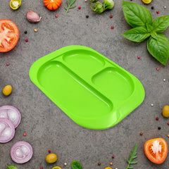3-compartment food plate with snacks & fruit