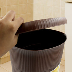 Mini plastic pedal dustbin with lid open
