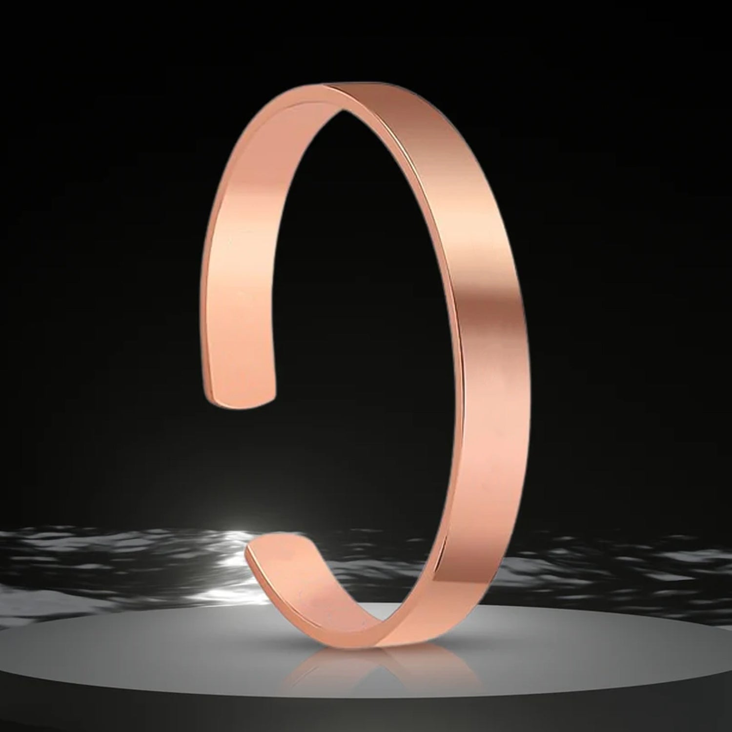 Rose Gold-Plated Open Cuff Bracelet