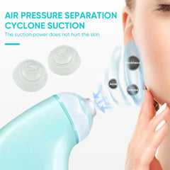 Side view of handheld vacuum blackhead remover