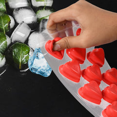 Silicone ice cube tray in kitchen setting