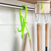 Plastic S shape multi hook hanger for shoes, towels and kitchen