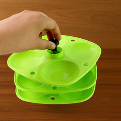 Front angle of compact 3 Layer Idli Stand