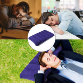 DeoDap Velvet Air Inflatable Travel Pillow Blue - main product shot