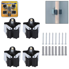 Wall mount holder with mop in garage