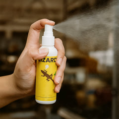 Lizard Repellent Spray in use