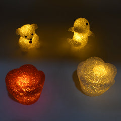 Decorative Multi Shape LED Night Lamp Set Cute Animal Design (6 Pc)