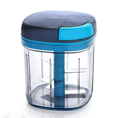 Large jumbo Ganesh chopper with 5 stainless steel blades showing multiple angles
