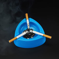 Oblivion Heavy Duty Plastic Ashtray, side view showing depth