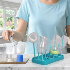 Organized bottle drying rack for baby care