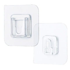 Clear adhesive hook on a smooth surface