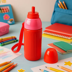 500ml insulated sports water bottle with carry dori and straw