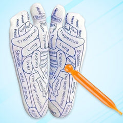 Full Reflexology Acupressure Therapy Socks with Printed Foot Map
